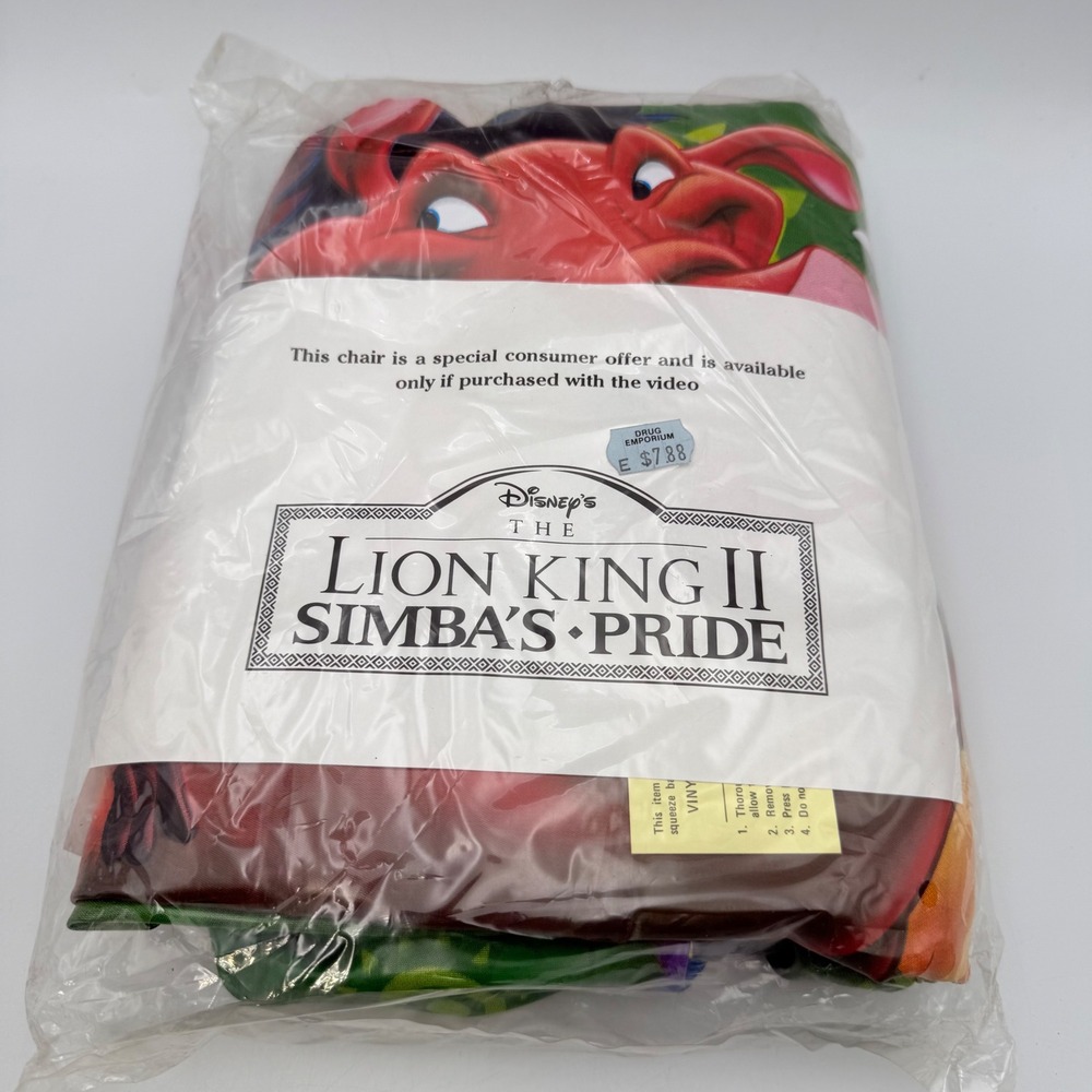 Disney The Lion King II Simbas Pride Inflatable Chair Vintage 1998 Promo NIP
